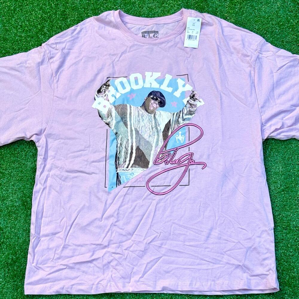 The Notorious B.I.G. T Shirt Brooklyn Biggie Shirt Pink Graphic Tee